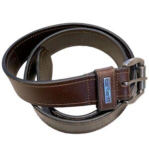 CARHARTT GENUINE FULL GRAIN LEATHER BELT BROWN WITH SILVER TONE BUCKLE SIZE 40